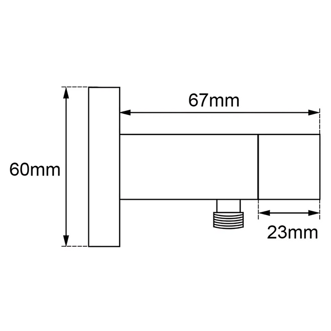 Laundry Square 1/4 Turn Washing Machine Stop Tap Pair Chrome ,