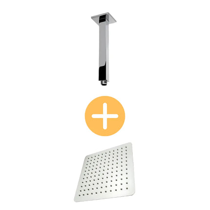 Square Ceiling Arm Shower Chrome ,