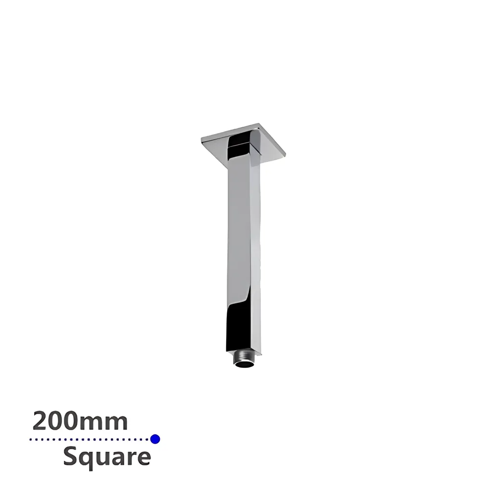 Square Ceiling Arm Shower Chrome , 200mm