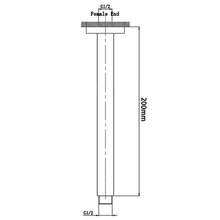 Square Ceiling Arm Shower Chrome ,