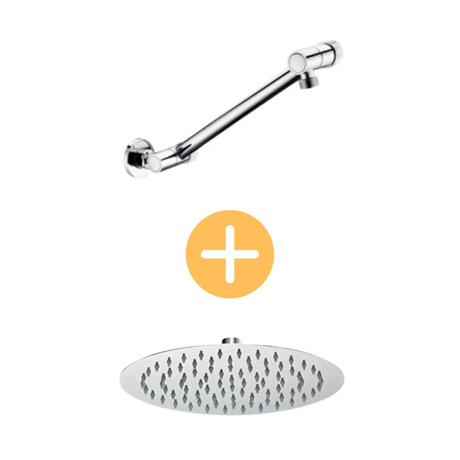 Round Wall Arm Showers Chrome ,