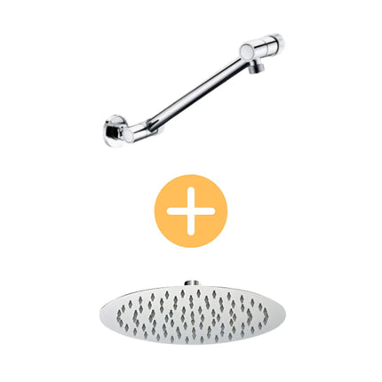 Round Wall Arm Showers Chrome ,