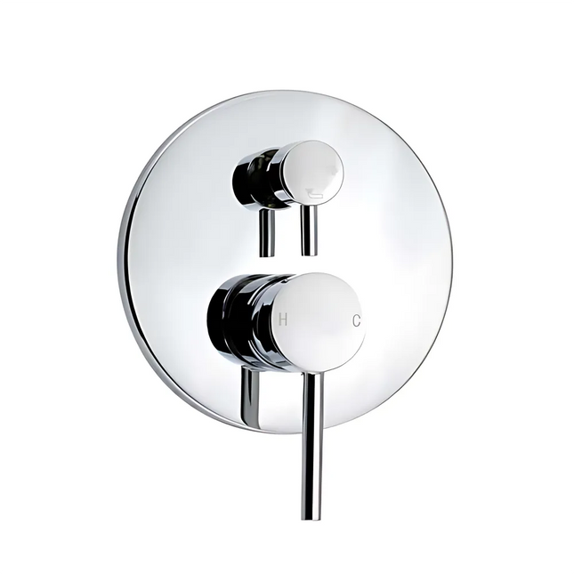 Louis Lever Round Shower/Bath Mixer Diverter Chrome ,