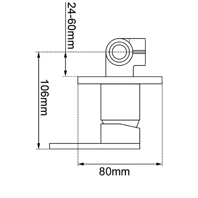 Louis Lever Round Shower/Bath Wall Mixer (80mm Cover Plate) Chrome ,