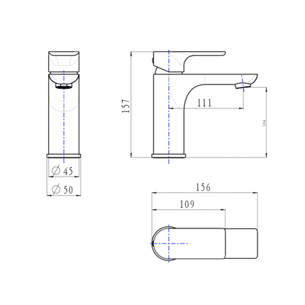 Vago Basin Mixer Chrome ,