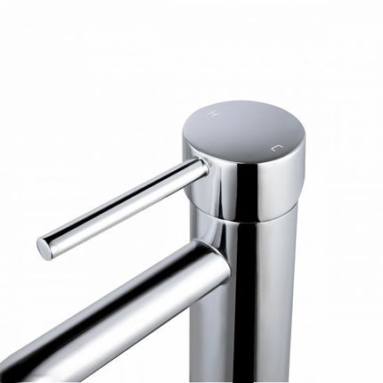 Louis Lever Round Basin Mixer Crooked Water Spout Chrome ,