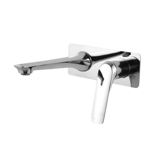 Belle Square Bathtub/Basin Wall Mixer With Spout Chrome ,