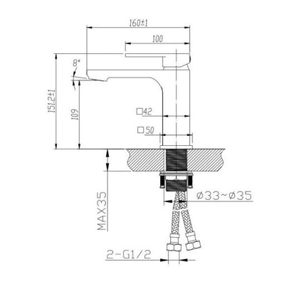 Tera Basin Mixer Chrome ,