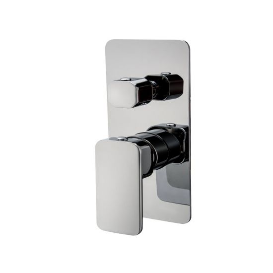 Tera Solid Brass Bath/Shower Wall Mixer with Diverter Chrome ,