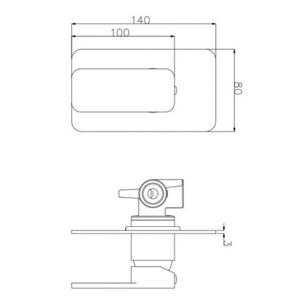 Tera Solid Brass Shower/Bath Wall Mixer Chrome ,