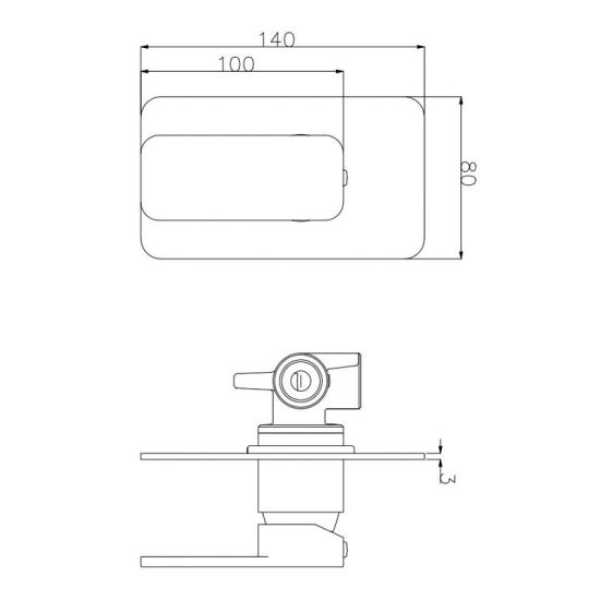 Tera Solid Brass Shower/Bath Wall Mixer Chrome ,