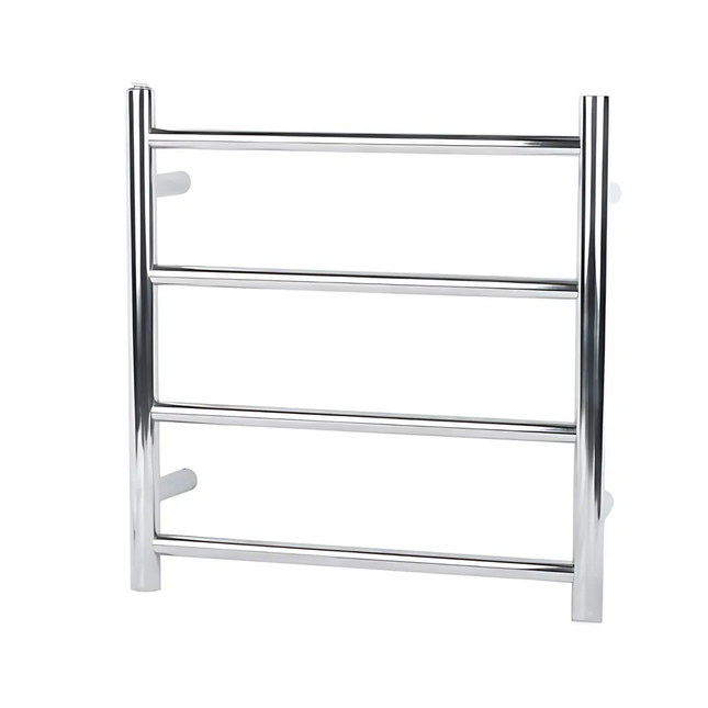 Round Electric Heated Towel Rack 4 Bars Chrome ,