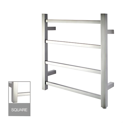 Square Electric Heated Towel Rack 4 Bars Chrome ,