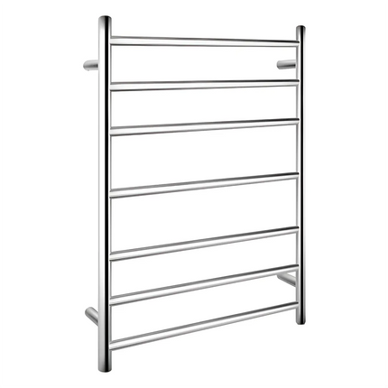 Round Electric Heated Towel Rack 7 Bars Chrome ,