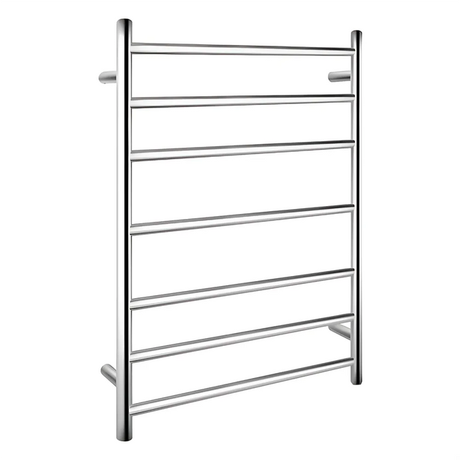 Round Electric Heated Towel Rack 7 Bars Chrome ,