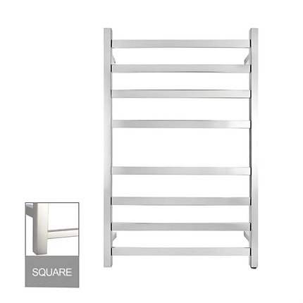 Square Electric Heated Towel Rack 8 Bars Chrome ,