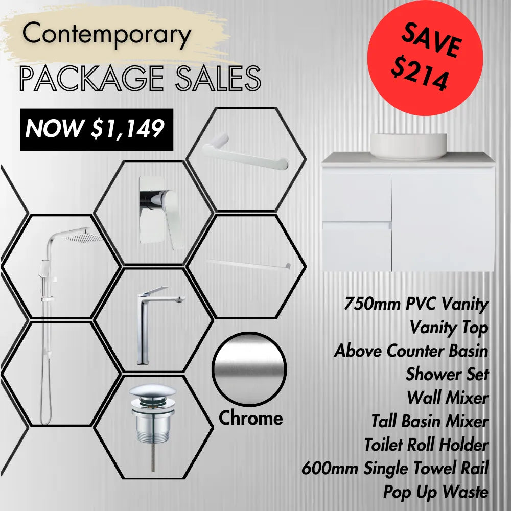 Bathroom Package Sale 01 Contemporary , 750mm