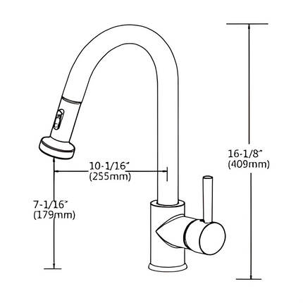 Round Pull Out Spray Kitchen Sink Mixer Tap Chrome ,