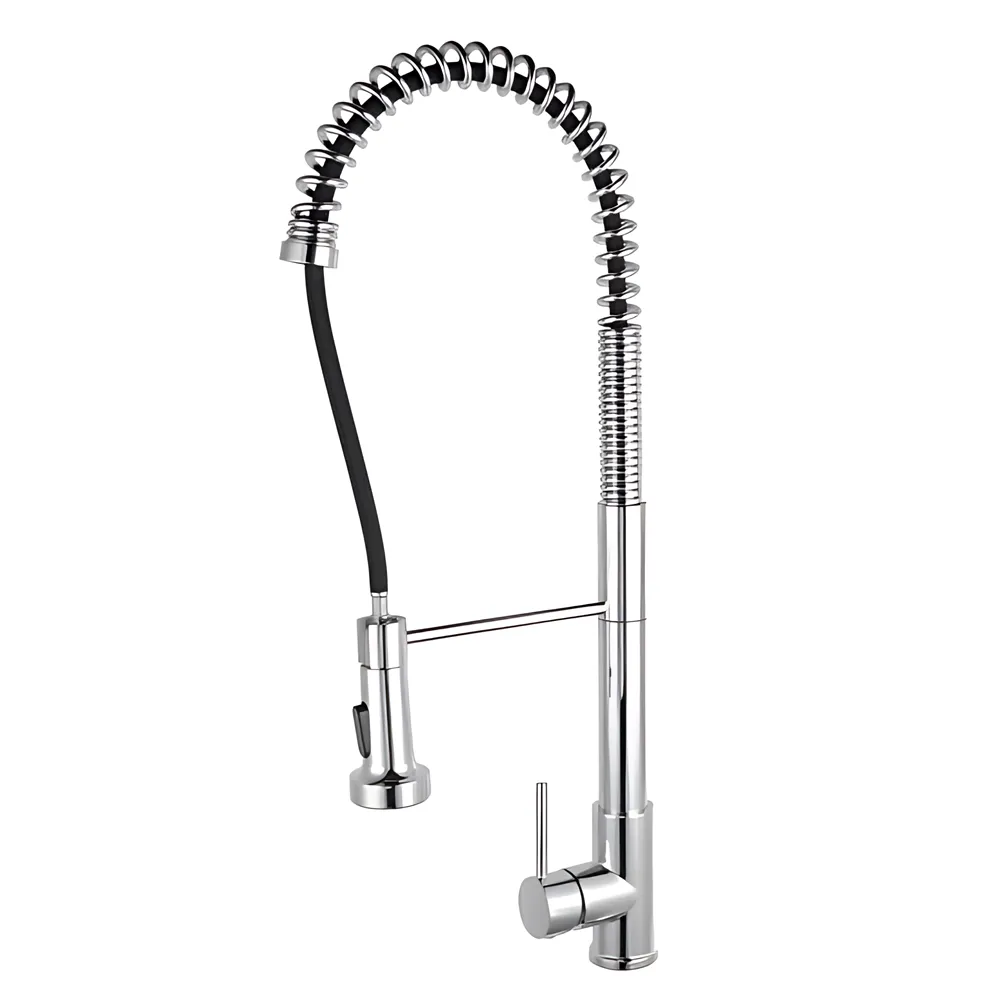 Tall Spring Pull Out Kitchen Sink Mixer Tap Chrome ,