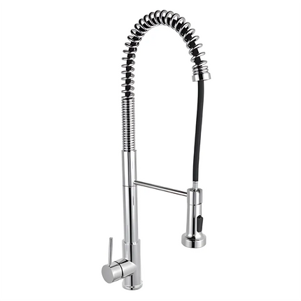 Tall Spring Pull Out Kitchen Sink Mixer Tap Chrome ,