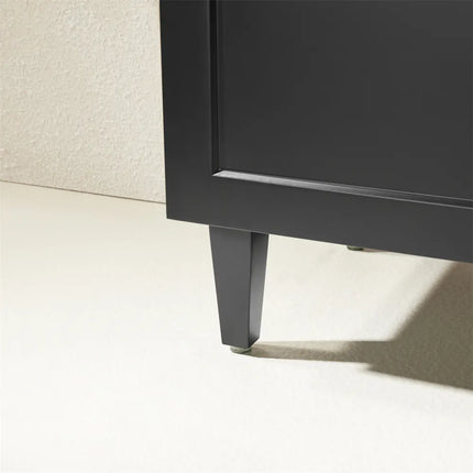 Ceto Harrington Hampton Style Freestanding Floor Vanity Matte Black Middle Drawers 1200 ,