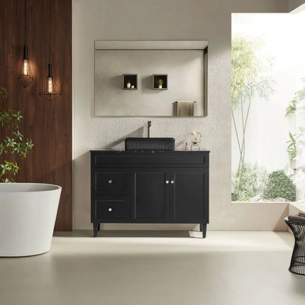 Ceto Harrington Hampton Style Freestanding Floor Vanity Matte Black 1200 ,