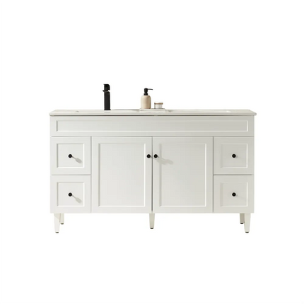 Ceto Harrington Hampton Style Freestanding Floor Vanity Matte White 1500 ,