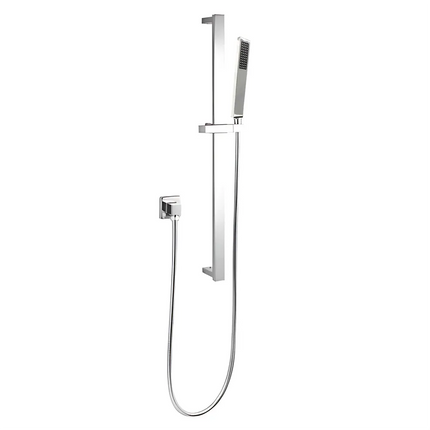 Square Hand Held Shower Set With Rail 700mm Chrome ,