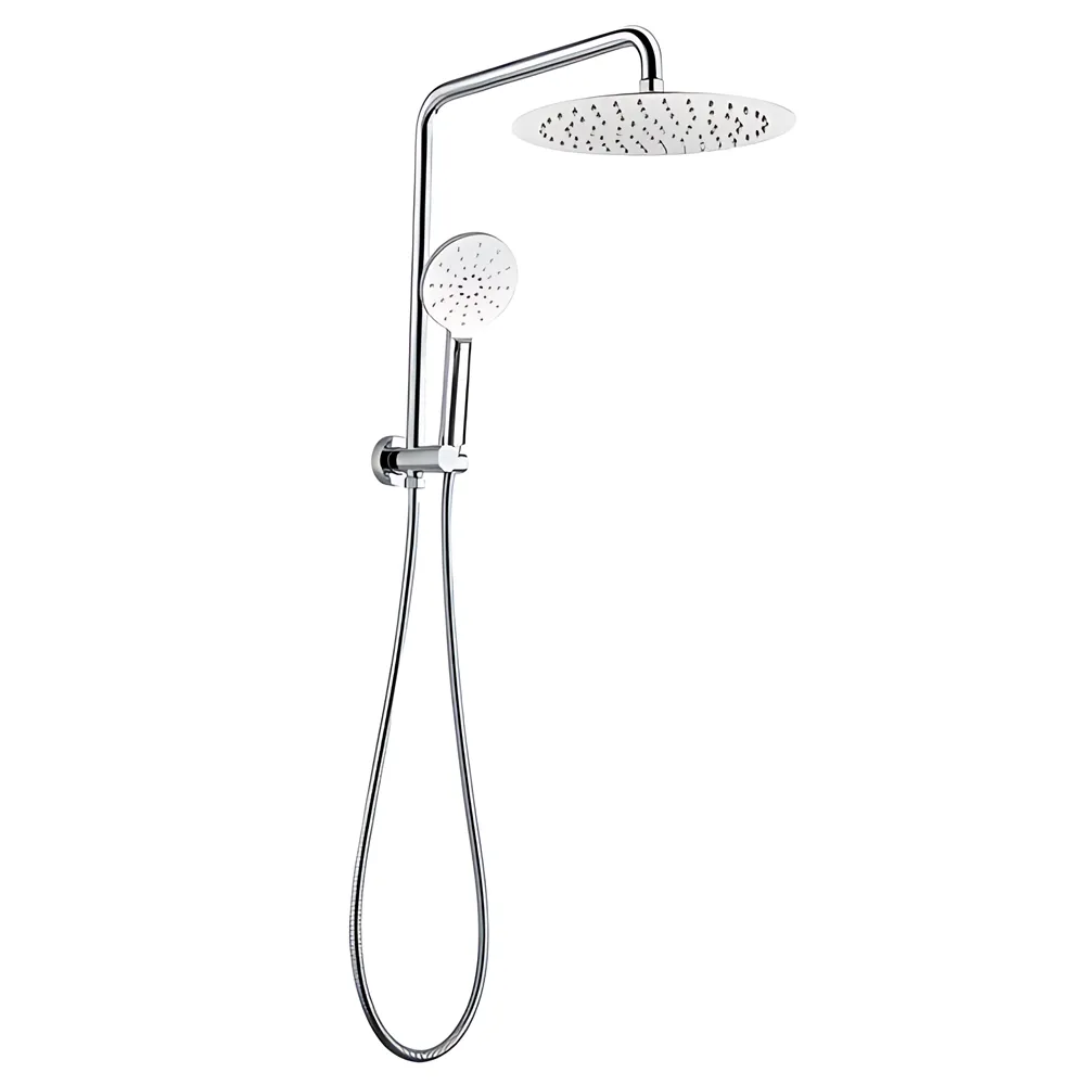 Round Top Water Inlet 530mm Height Shower Combination Chrome ,