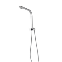Square Half Rail Top Water Inlet Shower Combination Chrome ,