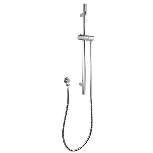 Round Hand Held Shower Set With Rail Chrome ,