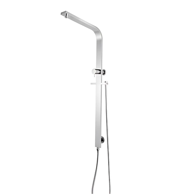 Square Wide Rail Top Water Inlet Shower Combination Chrome ,