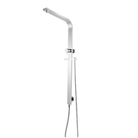 Square Wide Rail Top Water Inlet Shower Combination Chrome ,