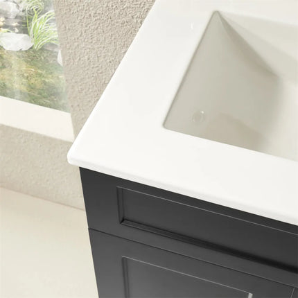 Ceto Harrington Hampton Style Freestanding Floor Vanity Matte Black 600 ,