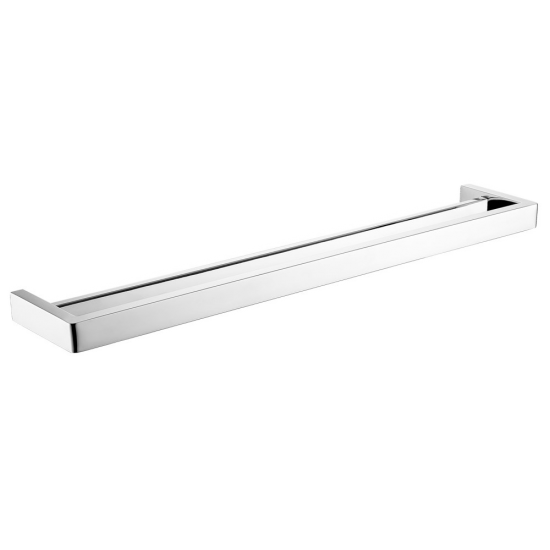 Tera Square Double Towel Rail 800mm Chrome , Default Title