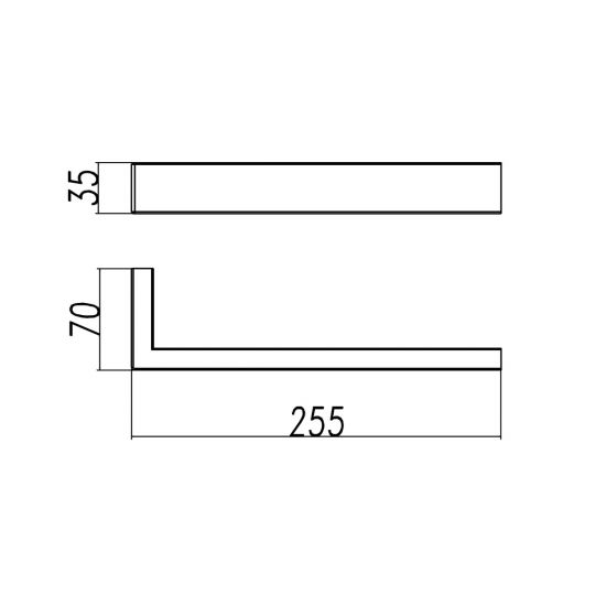Tera Square Hand Towel Rail Chrome ,