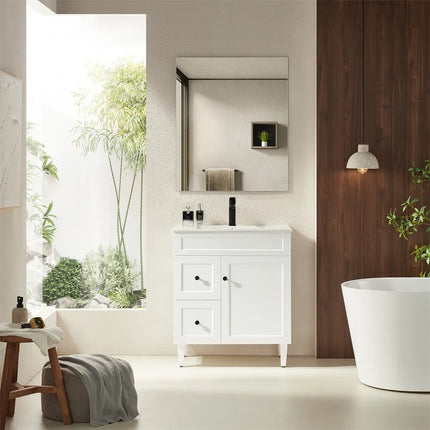 Ceto Harrington Hampton Style Freestanding Floor Vanity Matte White 750 ,