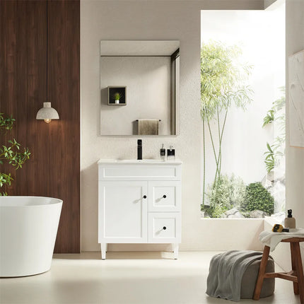 Ceto Harrington Hampton Style Freestanding Floor Vanity Matte White 750 ,