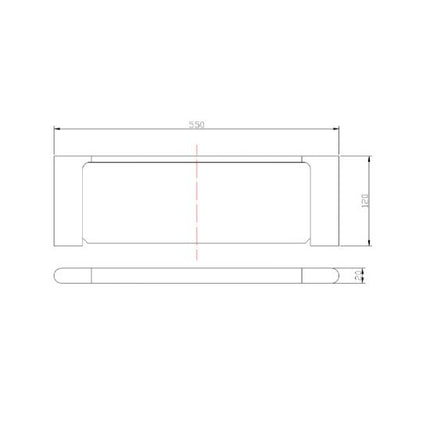 Belle Glass Shelf Chrome ,