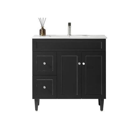 Ceto Harrington Hampton Style Freestanding Floor Vanity Matte Black 900 ,