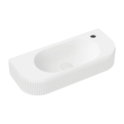 Fienza Minka Solid Surface Wall Basin Matte White