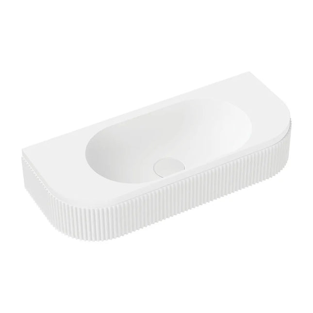 Fienza Minka Solid Surface Wall Basin Matte White