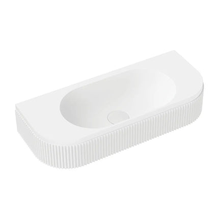 Fienza Minka Solid Surface Wall Basin Matte White