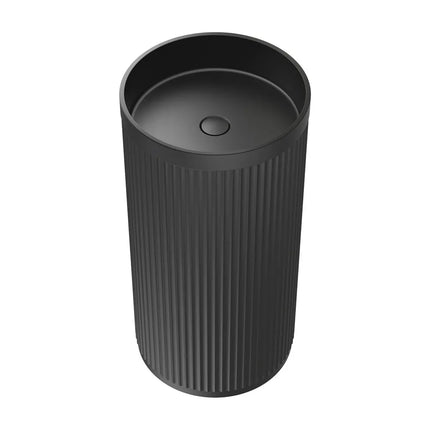 Fienza Minka Solid Surface Freestanding Basin, Matte Black