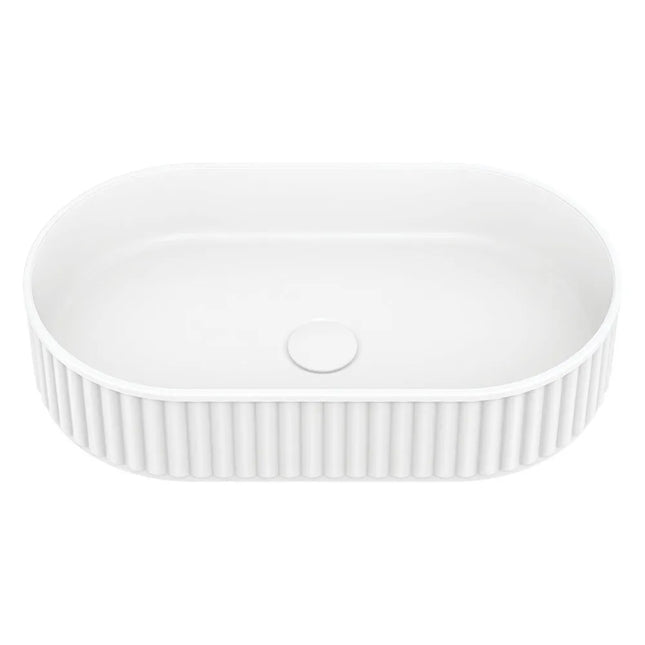 Fienza Minka Pill Solid Surface Above Counter Basin, Matte White