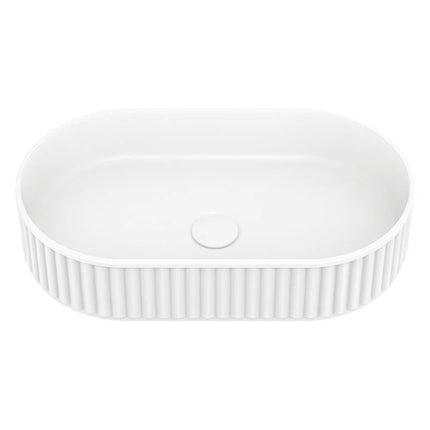 Fienza Minka Pill Solid Surface Above Counter Basin, Matte White