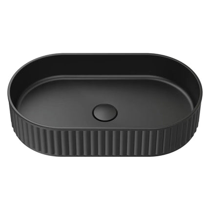 Fienza Minka Pill Solid Surface Above Counter Basin, Matte Black