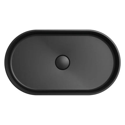Fienza Minka Pill Solid Surface Above Counter Basin, Matte Black