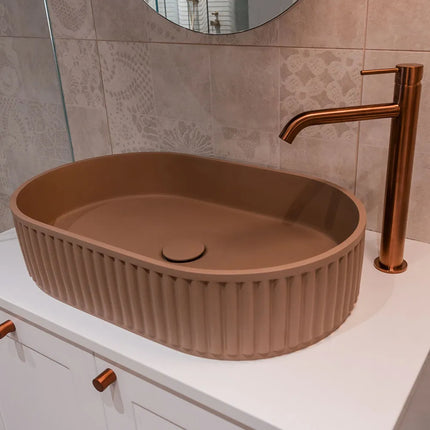 Fienza Minka Pill Solid Surface Above Counter Basin, Dusk