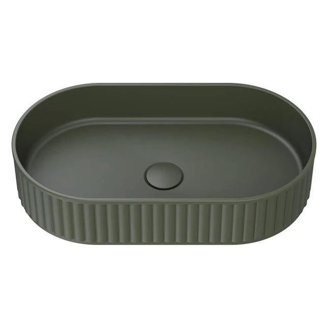 Fienza Minka Pill Solid Surface Above Counter Basin, Forest